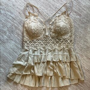 Zenana Outfitters Cream Lace Bralette